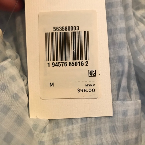 Levi’s | Tired Midi Dress Blue and White Plaid - Picture 5 of 6